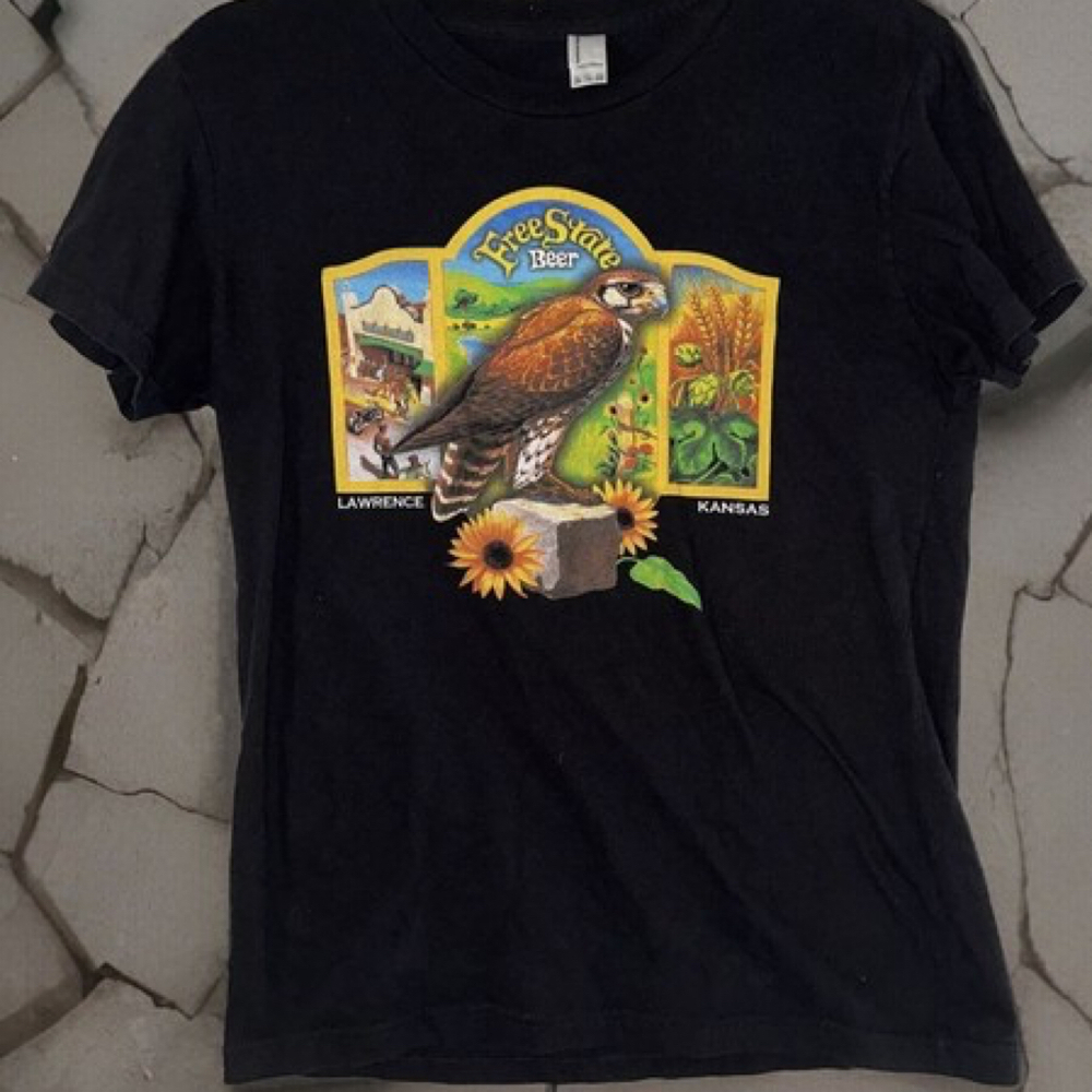EUC Free State Beer Brewery Lawrence Kansas Graphic T-Shirt Women Sz XL